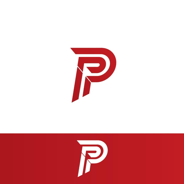 Logotipo moderno de la letra p