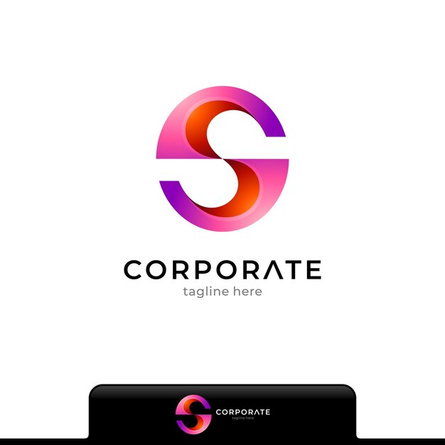 logotipo moderno de la letra S