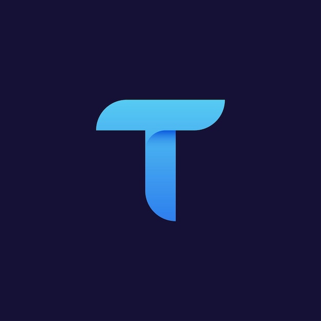 Logotipo moderno de la letra T
