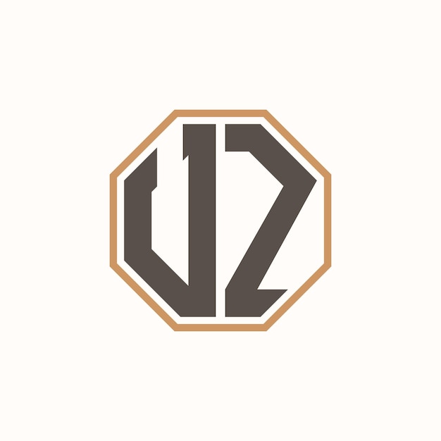 Logotipo moderno de la letra UZ para la identidad de marca de negocios corporativos Diseño creativo del logotipo UZ