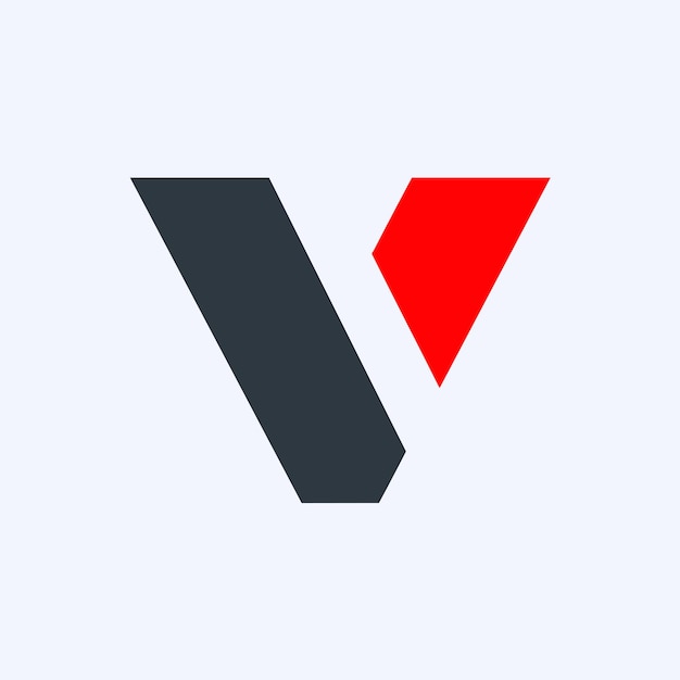 El logotipo moderno de la letra V en negrita