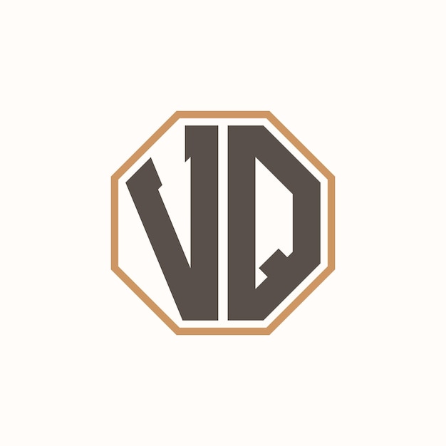 Logotipo moderno de la letra VQ para la identidad de marca de negocios corporativos Diseño creativo del logotipo VQ