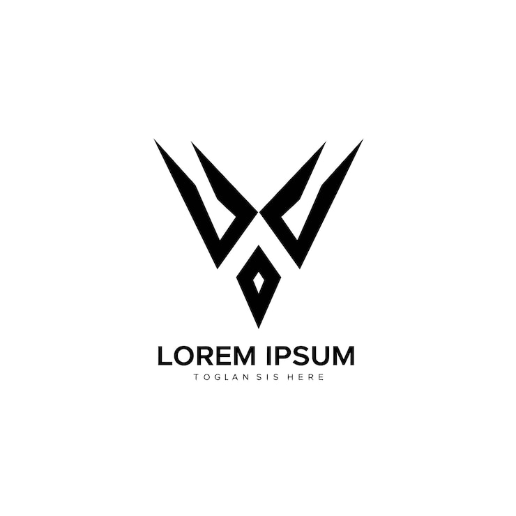 Vector el logotipo moderno de la letra w
