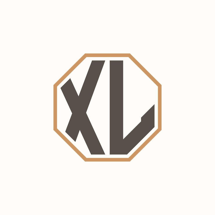 Vector logotipo moderno de letra xl para la identidad de marca de negocios corporativos diseño creativo del logotipo xl