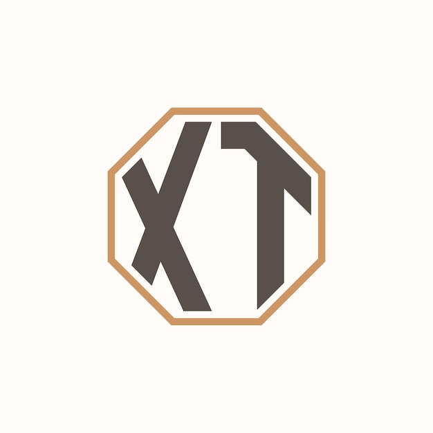Logotipo moderno de la letra XT para la identidad de marca de negocios corporativos Diseño creativo del logotipo XT