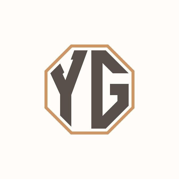Logotipo moderno de la letra YG para la identidad de marca de negocios corporativos Diseño creativo del logotipo YG