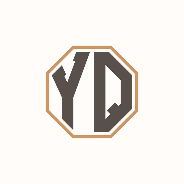 Logotipo moderno de la letra YQ para la identidad de marca de negocios corporativos Diseño creativo del logotipo YQ
