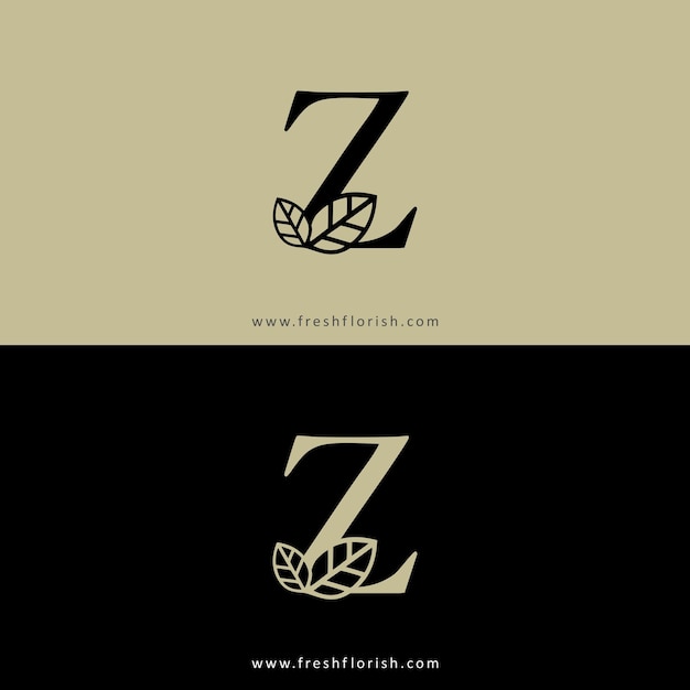 Vector logotipo moderno de la letra z florish