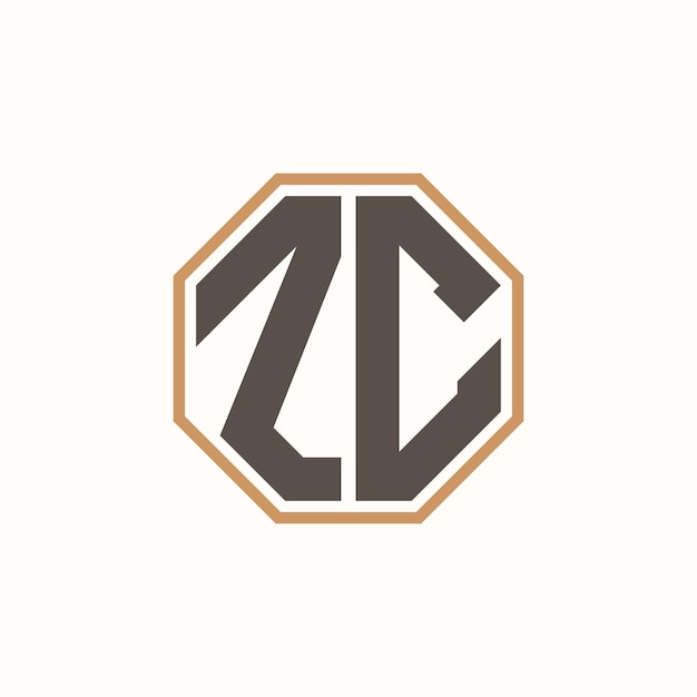 Logotipo moderno de la letra ZC para la identidad de marca de negocios corporativos Diseño creativo del logotipo ZC