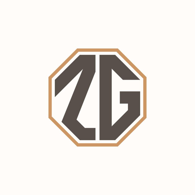 Logotipo moderno de la letra ZG para la identidad de marca de negocios corporativos Diseño creativo del logotipo ZG