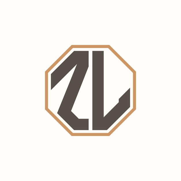 Logotipo moderno de la letra ZL para la identidad de marca de negocios corporativos Diseño creativo del logotipo ZL