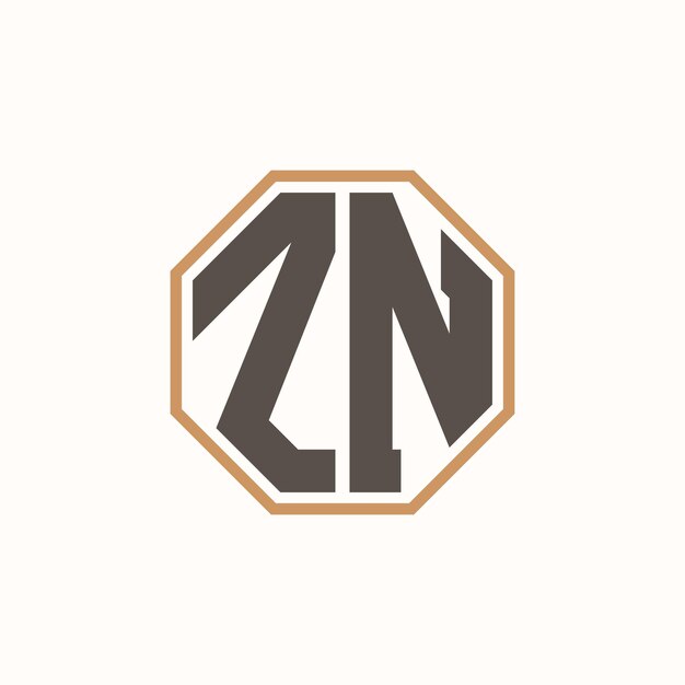 Logotipo moderno de la letra ZN para la identidad de marca de negocios corporativos Diseño creativo del logotipo ZN