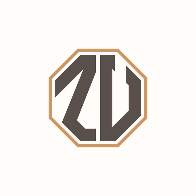 Logotipo moderno de la letra ZU para la identidad de marca de negocios corporativos Diseño creativo del logotipo ZU