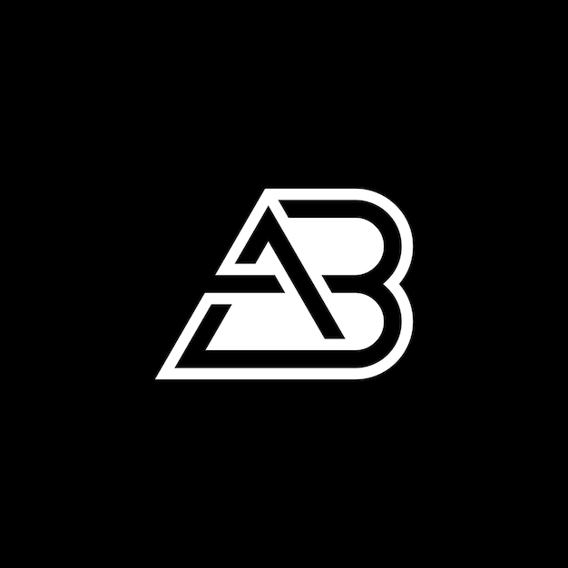 logotipo moderno de letras AB o BA