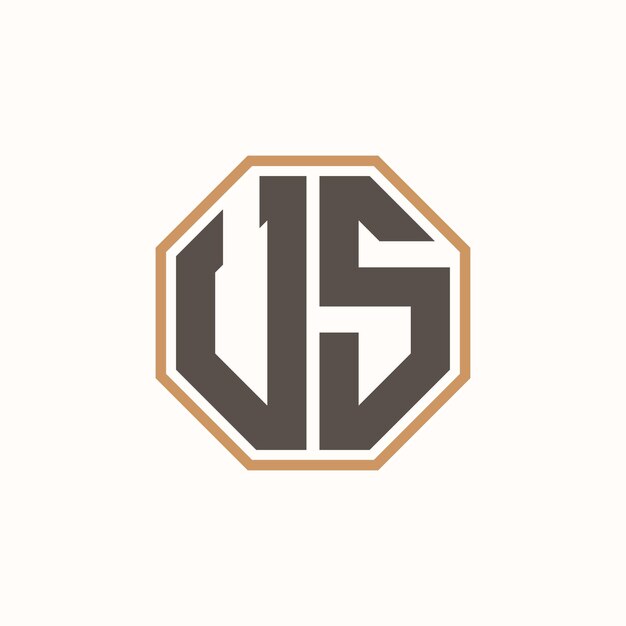 Logotipo moderno de las letras de Estados Unidos para la identidad de marca de negocios corporativos Diseño creativo del logotipo de los Estados Unidos