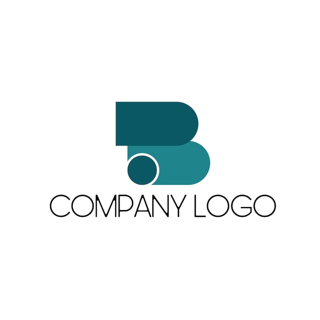 El logotipo moderno de las letras Teal B para la marca de la empresa