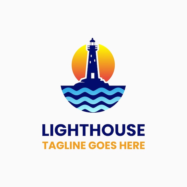 El logotipo moderno de Lighthouse Flat