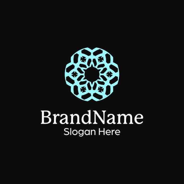 logotipo moderno de mandala de patrón ornamental abstracto premium y de lujo