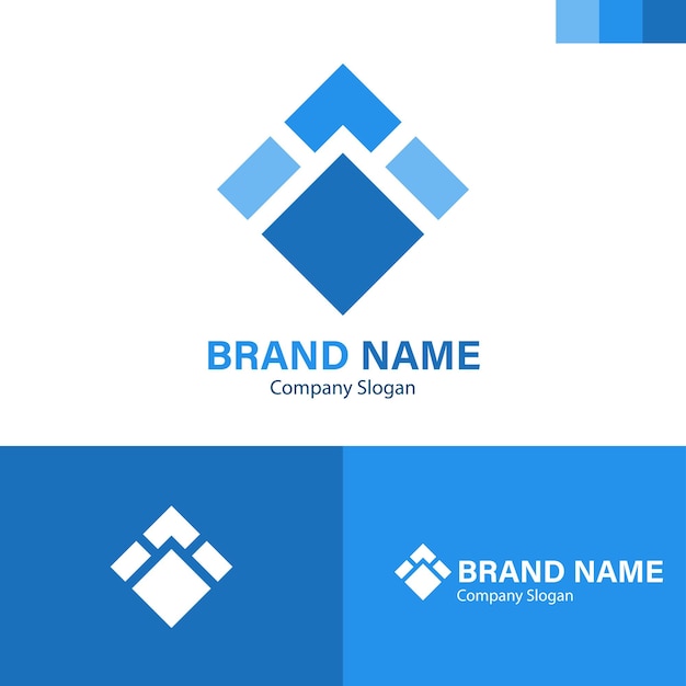 Logotipo moderno de la marca de la marca Tech Blue