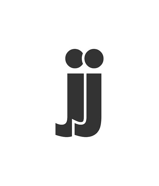Logotipo moderno y minimalista basado en iniciales geométricas creativas de JJ Letra j j fuentes de moda