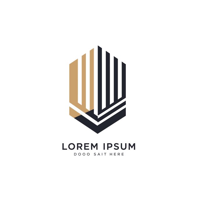 El logotipo moderno del monograma de la Guerra Mundial