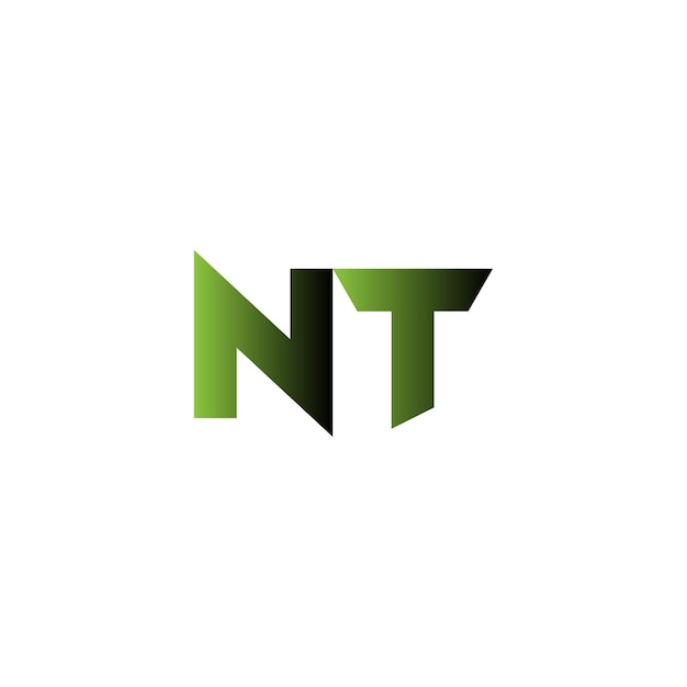 Vector el logotipo moderno de nt