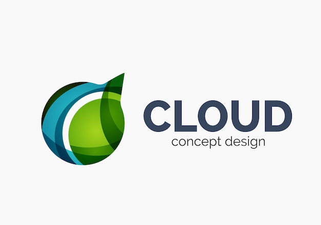 Logotipo moderno de nube