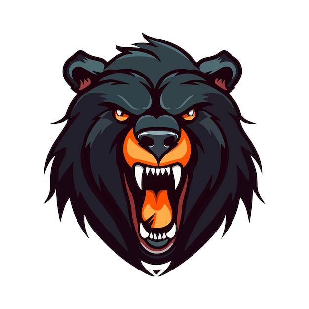 El logotipo moderno del oso pardo profesional para un equipo deportivo