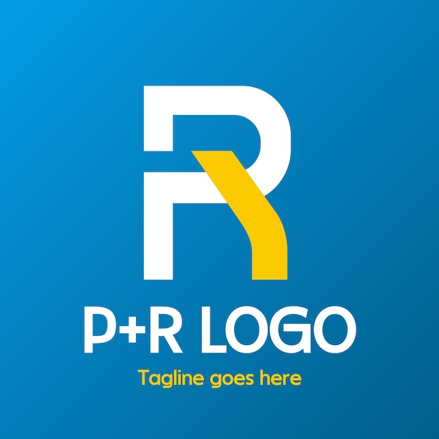 logotipo moderno de P y R