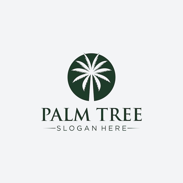 El logotipo moderno de la palmera circular