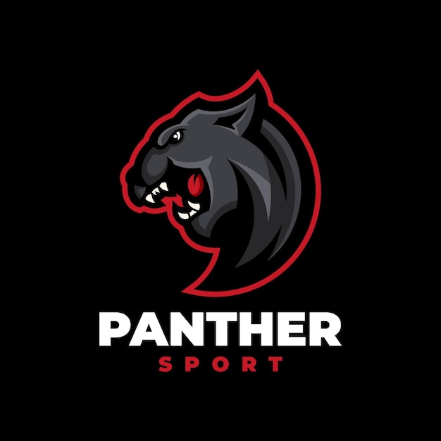 Vector logotipo moderno de panther sport - big cat wild illustration
