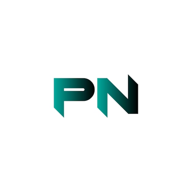 Vector el logotipo moderno de pn