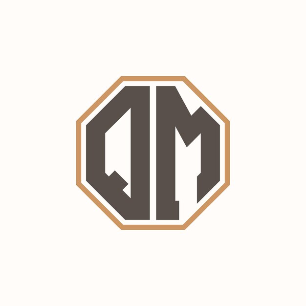 Logotipo moderno de QM para la identidad de marca de negocios corporativos Diseño creativo de logotipo de QM
