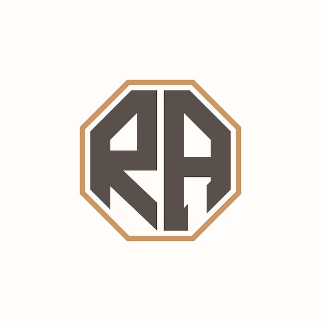 Logotipo moderno de RA para la identidad de marca de negocios corporativos Diseño creativo del logotipo de RA