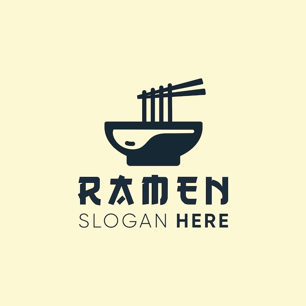 El logotipo moderno del ramen minimalista