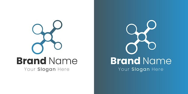 El logotipo moderno representa la ciencia abstracta, la tecnología, la innovación, la creatividad, la empresa, el diseño empresarial.