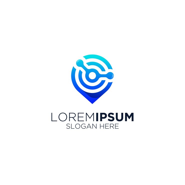 Vector logotipo moderno simple del círculo corporativo