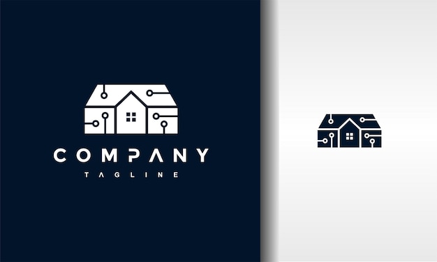 logotipo moderno de tecnología inmobiliaria