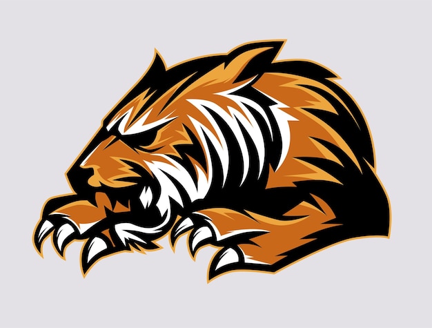 El logotipo moderno de Tiger Raw