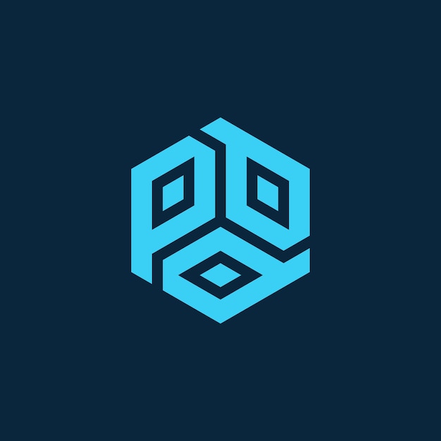 logotipo moderno de triple letra P