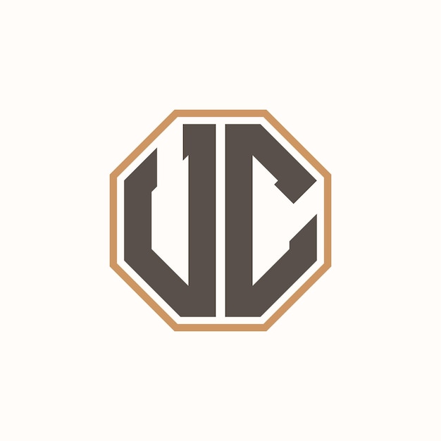 Logotipo moderno de UC para la identidad de marca de negocios corporativos Diseño creativo del logotipo de UC