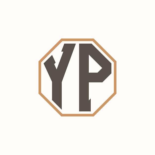 Logotipo moderno de YP para la identidad de marca de negocios corporativos Diseño creativo del logotipo de YP