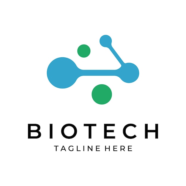 logotipo de la molécula de biotecnología vector ilustración plantilla icono diseño gráfico