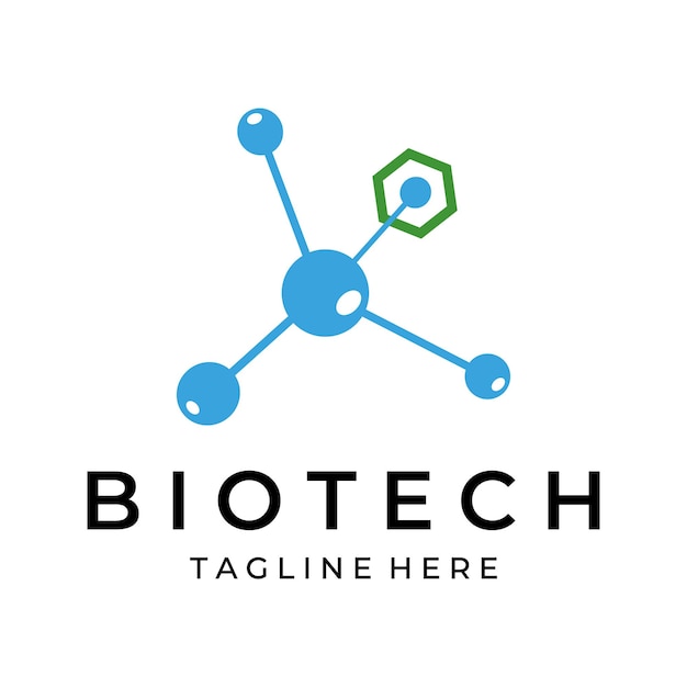 logotipo de la molécula de biotecnología vector ilustración plantilla icono diseño gráfico