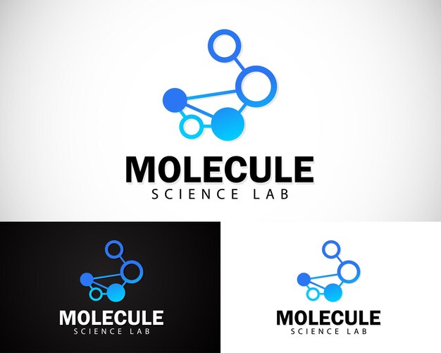 logotipo de la molécula laboratorio de ciencias creativas diseño hexagonal conceptualizado