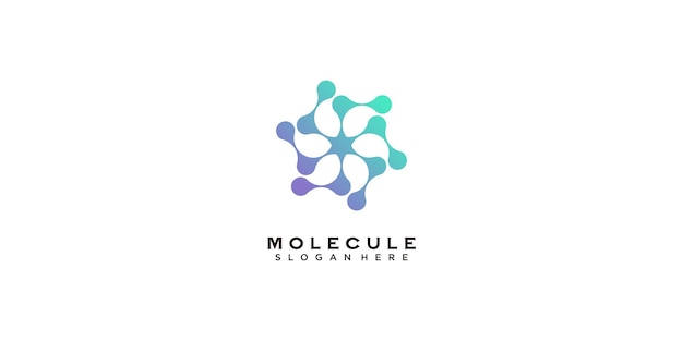 Logotipo de molécula con vector premium de concepto de diseño creativo