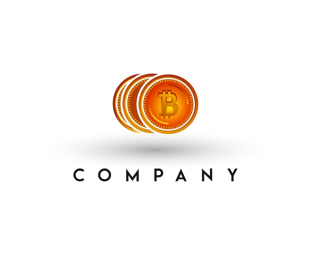 Logotipo de moneda de bit Logotipo de criptomoneda Logotipo de intercambio de Bitcoin Plantilla de logotipo de letra B de dinero digital