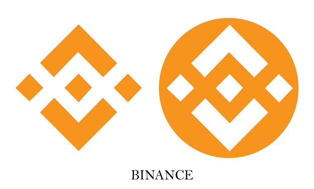 Logotipo de la moneda de oro Binance. Aislado sobre fondo blanco.