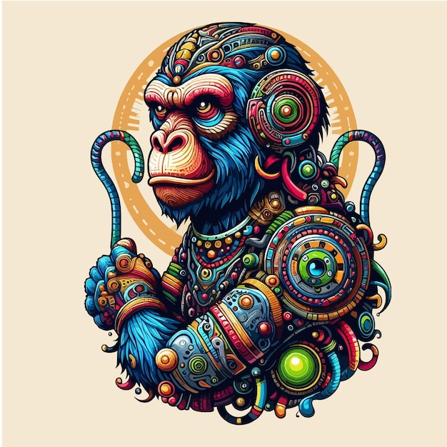 Vector el logotipo de monkey