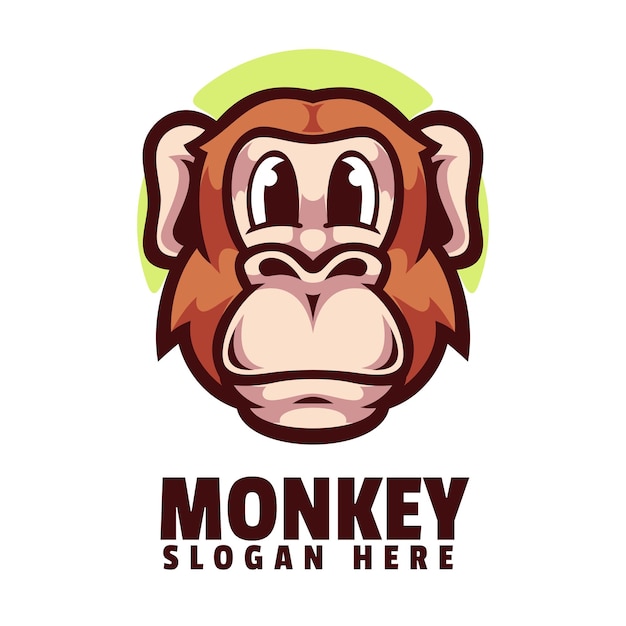 Un logotipo de mono con el eslogan del mono del título aquí.